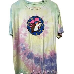 Buc-ee's Large Cotton Tie Dye Tropic Cotton T Shirt